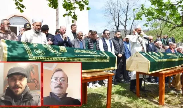 İstanbul'daki yangında ölen kaynak ustası baba ve oğlu Giresun'da toprağa verildi