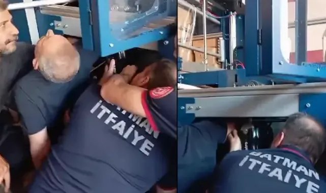 Kolu paketleme makinesine sıkışan işçi, 1 saatlik çalışmayla kurtarıldı
