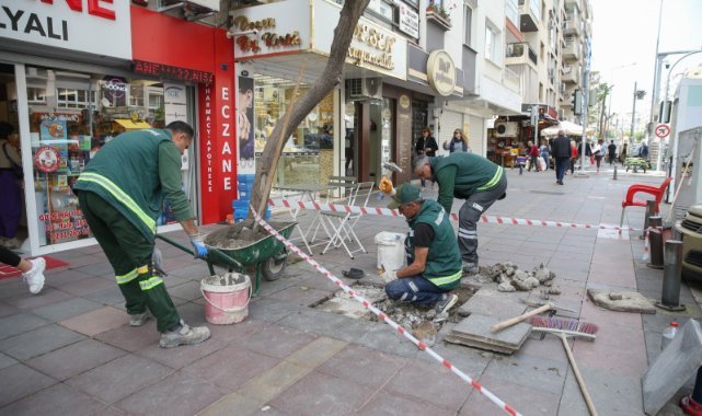 Konak’ta kaldırımlar mercek altında