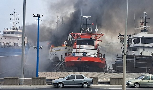 Ordu’da limanda tekne yangını