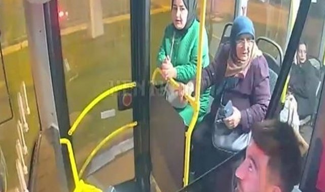 Seyir halindeki yolcu otobüsünde şoförlerin koltuk değişimi