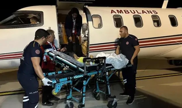 Şırnak'ta 8 yaşındaki hasta, ambulans uçakla Ankara'ya sevk edildi