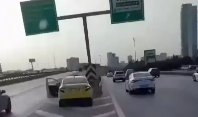 TEM Otoyolu'nda taksiciyle kamyonet şoförü arasında tehlikeli takip