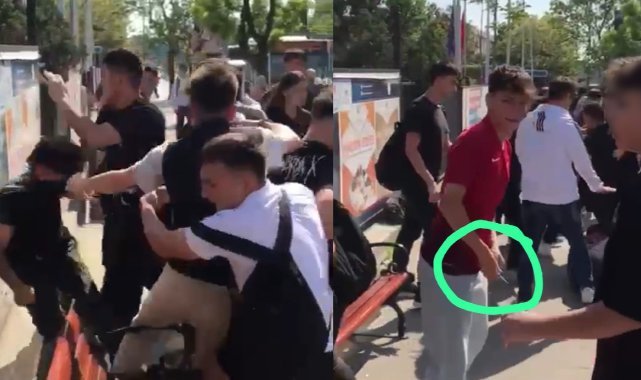 Üsküdar’da okul çıkışı öğrenciler birbirine girdi