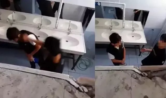 3 öğrenci, okul arkadaşlarını tuvalette darbedip görüntü çekti