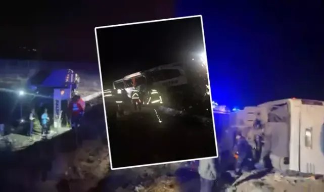 Aksaray'da yolcu otobüsü, şarampole devrildi: 2 ölü, 34 yaralı