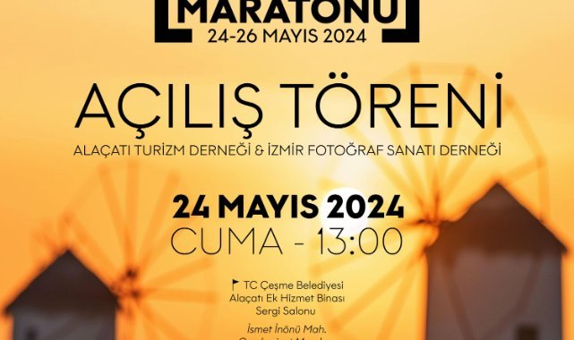 Alaçatı Turizm Derneği ve İzmir Fotoğraf Sanatı Derneği (İFOD),24-25-26 Mayıs 2024’te sanatseverleri Çeşme Alaçatı’ya davet ediyor.