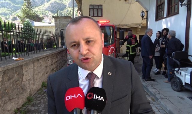 Amasya’da yanan asırlık konaktaki patlama