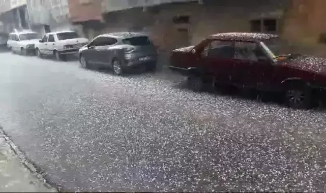 Diyarbakır’da sağanak ve dolu yağışı