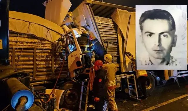 Düzce'de arıza yapan TIR'a çarpan demir levha yüklü TIR'ın şoförü, feci şekilde can verdi