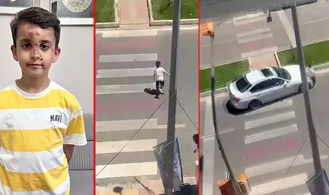 Hatıra olsun diye görüntülediği oğluna otomobilin çarpma anını kaydetti