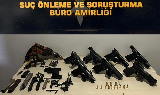İzmir'de kaçak silah atölyesi baskınında 3 gözaltı