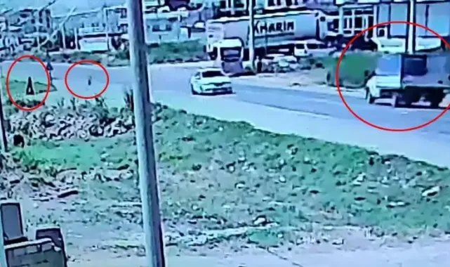 Kamyonetin çarptığı 5 yaşındaki Emin ağır yaralandı, sürücü kaçtı; kaza kamerada
