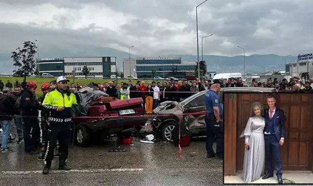 Karşı şeride geçen otomobil, ciple çarpıştı