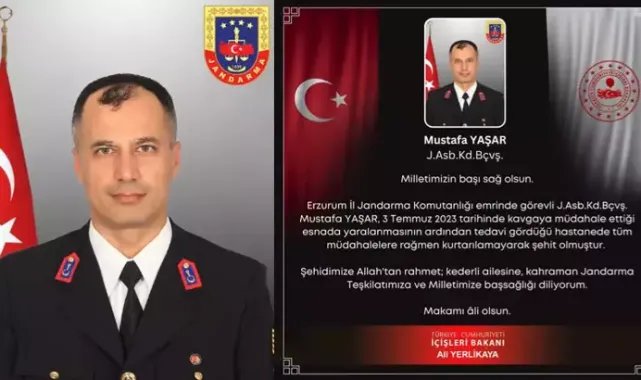 Kavgaya müdahale ederken yaralanan astsubay, şehit oldu