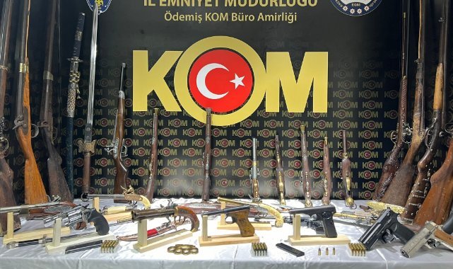 Ödemiş'teki yasa dışı silah ticareti operasyonunda 1 gözaltı