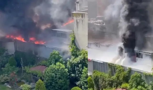 Sultangazi'de ayakkabı deposunda yangın