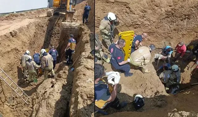 Tuzla'da inşaat alanında 3 işçi göçük altında kaldı
