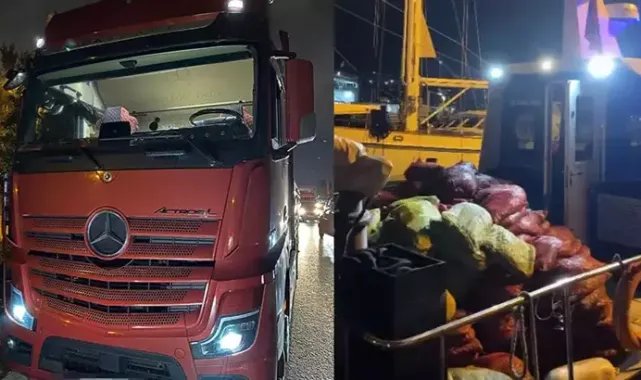 Tuzla’da TIR'a yüklü 8 ton midye operasyonla ele geçirildi