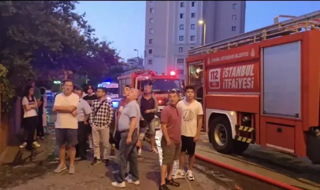 Ataşehir'de 14 katlı binada yangın; 1 kişi dumandan etkilendi