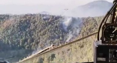 İzmir’deki orman yangınları için yeniden havadan müdahaleye başlanıldı