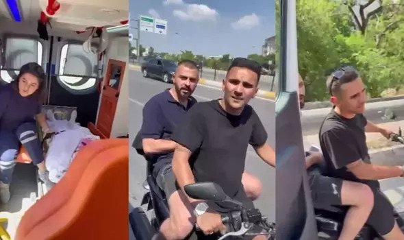 Kadıköy'de içinde hasta olduğuna inanmadıkları ambulansın önünü kesip kontrol ettiler