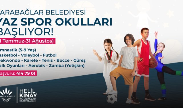 Karabağlar Belediyesi Yaz Spor Okulları başlıyor