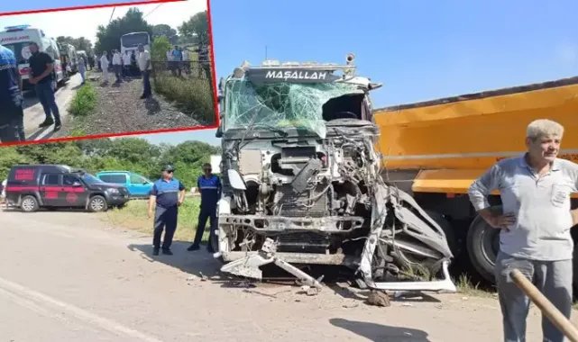 Kocaeli'de işçi servisi ile TIR, kafa kafaya çarpıştı: 1’i ağır 26 yaralı