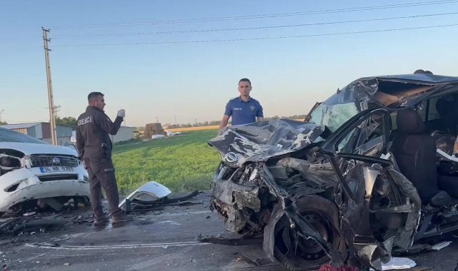 Konya’da 2 otomobil çarpıştı
