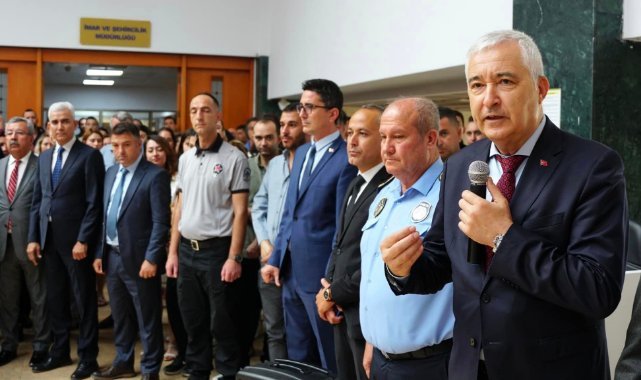 Türkmen Belediye personeli ile bayramlaştı
