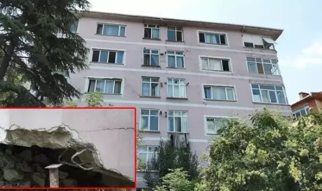Bahçelievler'de yüzlerce kişinin oturduğu sitede binaların cephesinde çatlak, zemininde boşluk oluştu