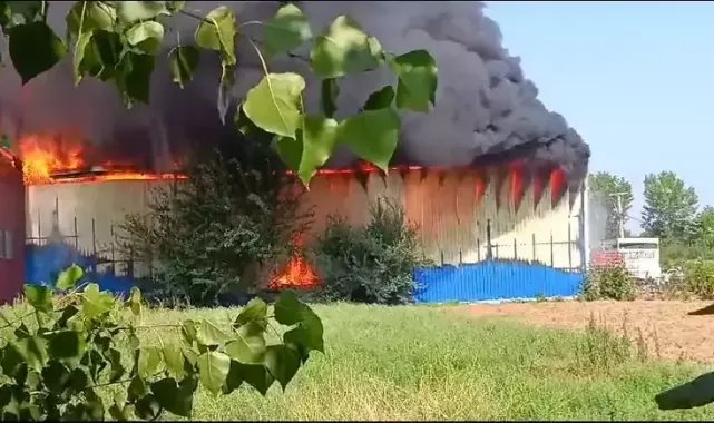 Bursa’da geri dönüşüm tesisinde çıkan yangın, 3 fabrikaya sıçradı
