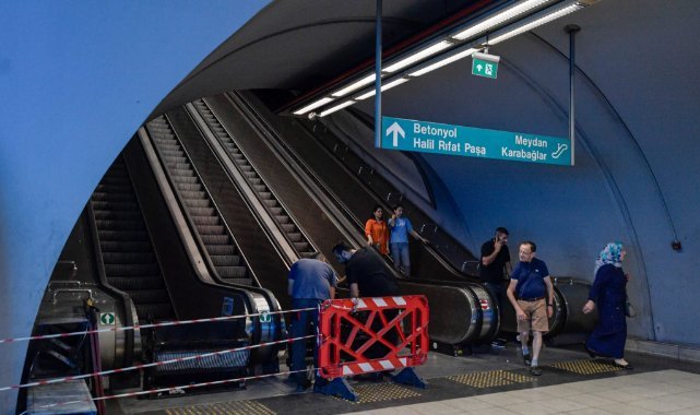 Büyükşehir’den Üçyol Metro İstasyonu’ndaki yürüyen merdivenlere detaylı kontrol ve inceleme