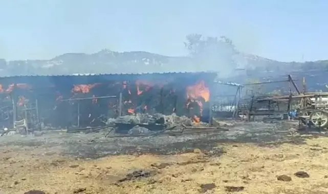 Çanakkale'de tarım arazisinde yangın