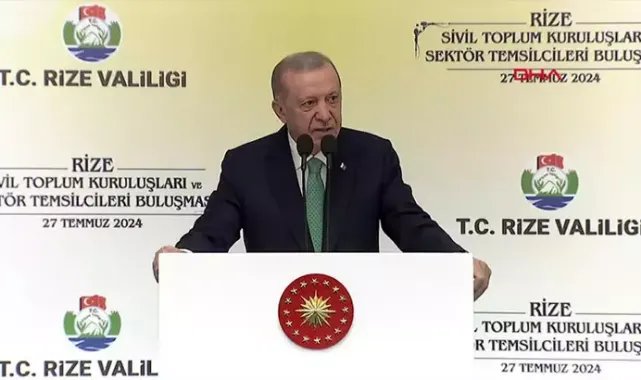 Cumhurbaşkanı Erdoğan, Rize'de açıklamalarda bulundu