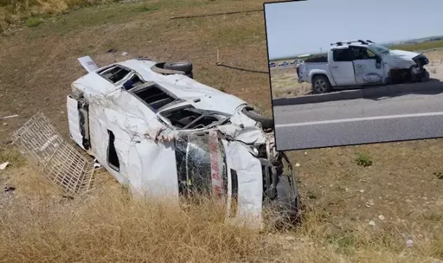 Diyarbakır'da yolcu minibüsü ile kamyonet çarpıştı: 6'sı çocuk 14 yaralı