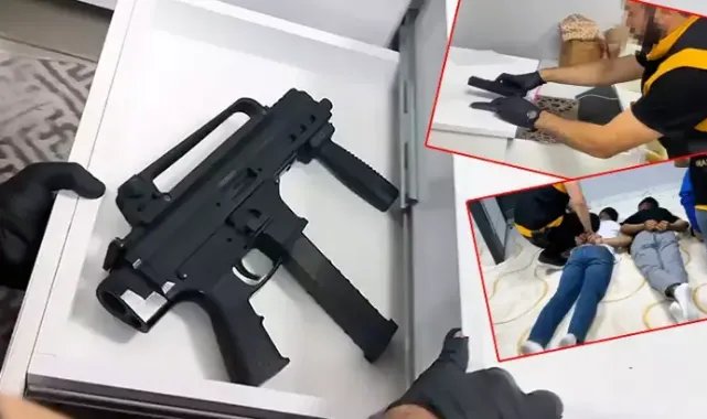 Gardıroptan hafif makineli tüfek çıktı