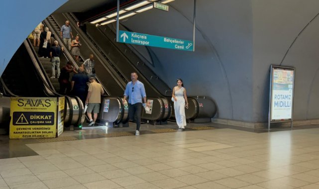 İzmir Metro'sunda yürüyen merdiven arızalandı, 9 kişi yaralandı
