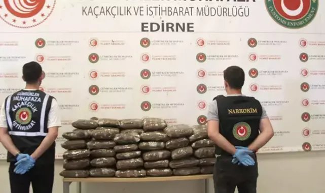 Kapıkule'de 244 kilo esrar ele geçirildi