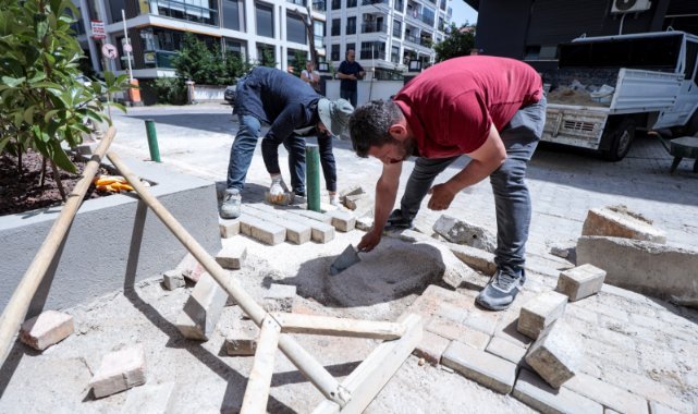 Karşıyaka Belediyesi üretiyor, sokaklar güzelleşiyor