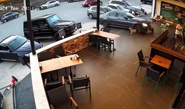 Park etmek isterken markete daldı