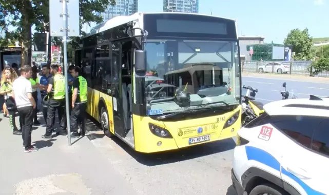 Şişli'de sara nöbeti geçiren motosiklet artçısı, İETT Otobüsünün önüne düştü