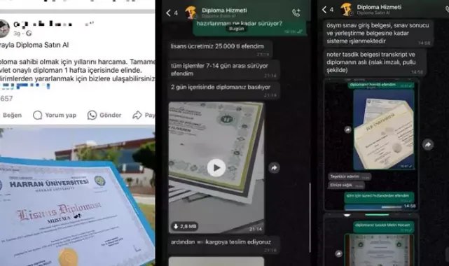 Sosyal medyada sahte lisans diploması 25 bin TL
