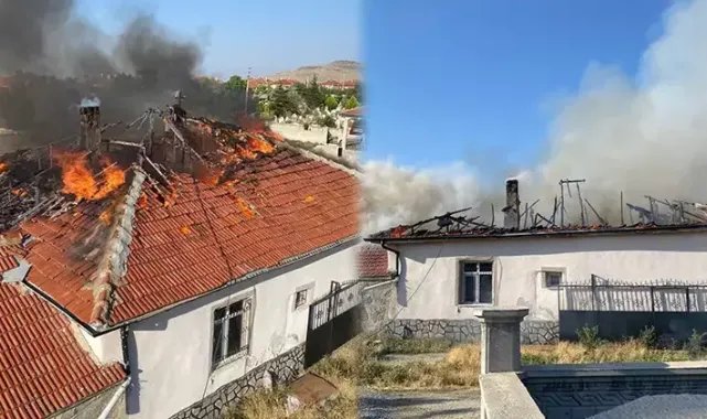 Tek katlı evde çıkan yangında anne ile oğlu öldü