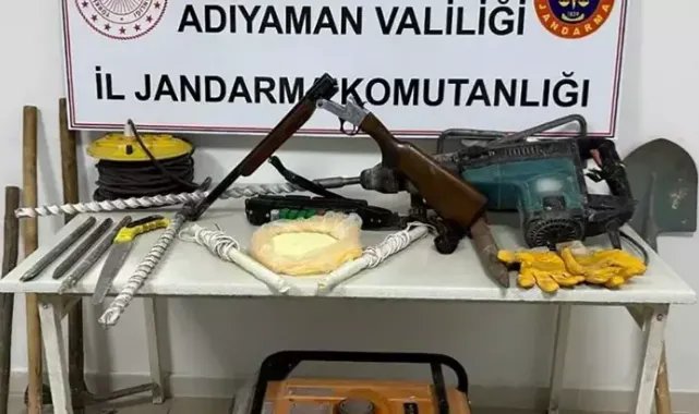 Adıyaman'da izinsiz kazıya 7 gözaltı