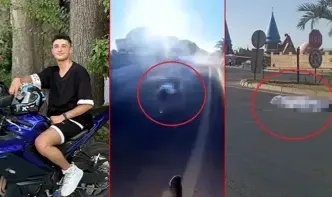 Arkadaşının ölümü kask kamerasına yansıdı