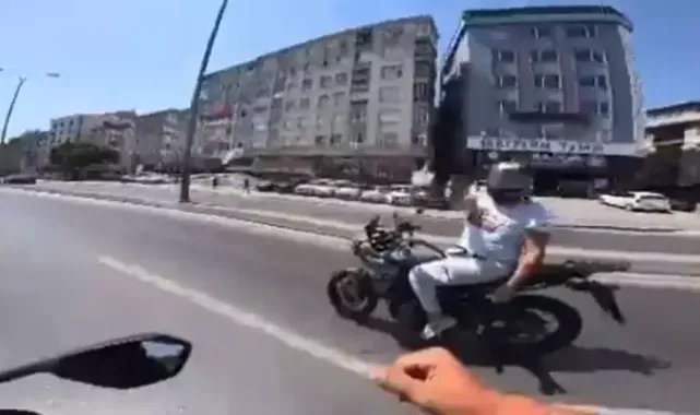Avcılar'da motosikletli şov kazayla bitti