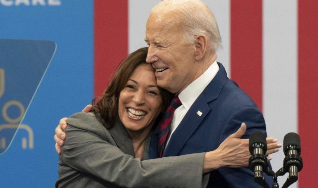 Biden, başkanlık yarışından çekilmesinin ardından ilk kez Harris ile kamuoyu önüne çıktı
