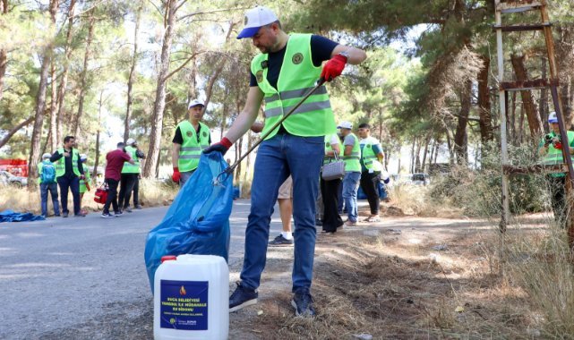 Buca'da yangın riskine karşı orman temizliği