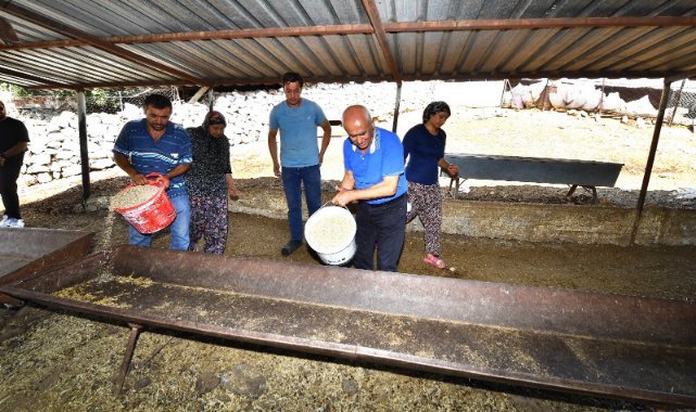 Büyükşehir yangından etkilenen köylerin yaralarını sarıyor